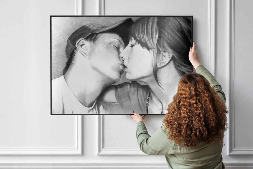 Obraz we wnętrzu – portret pary